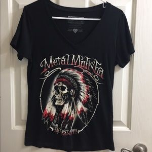 Metal Mulisha Vneck T-shirt large